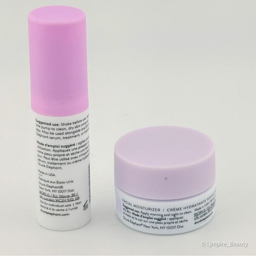 🆕 DRUNK ELEPHANT Amino Rain Glasswater Serum and Lala Retro Cream Sample Set